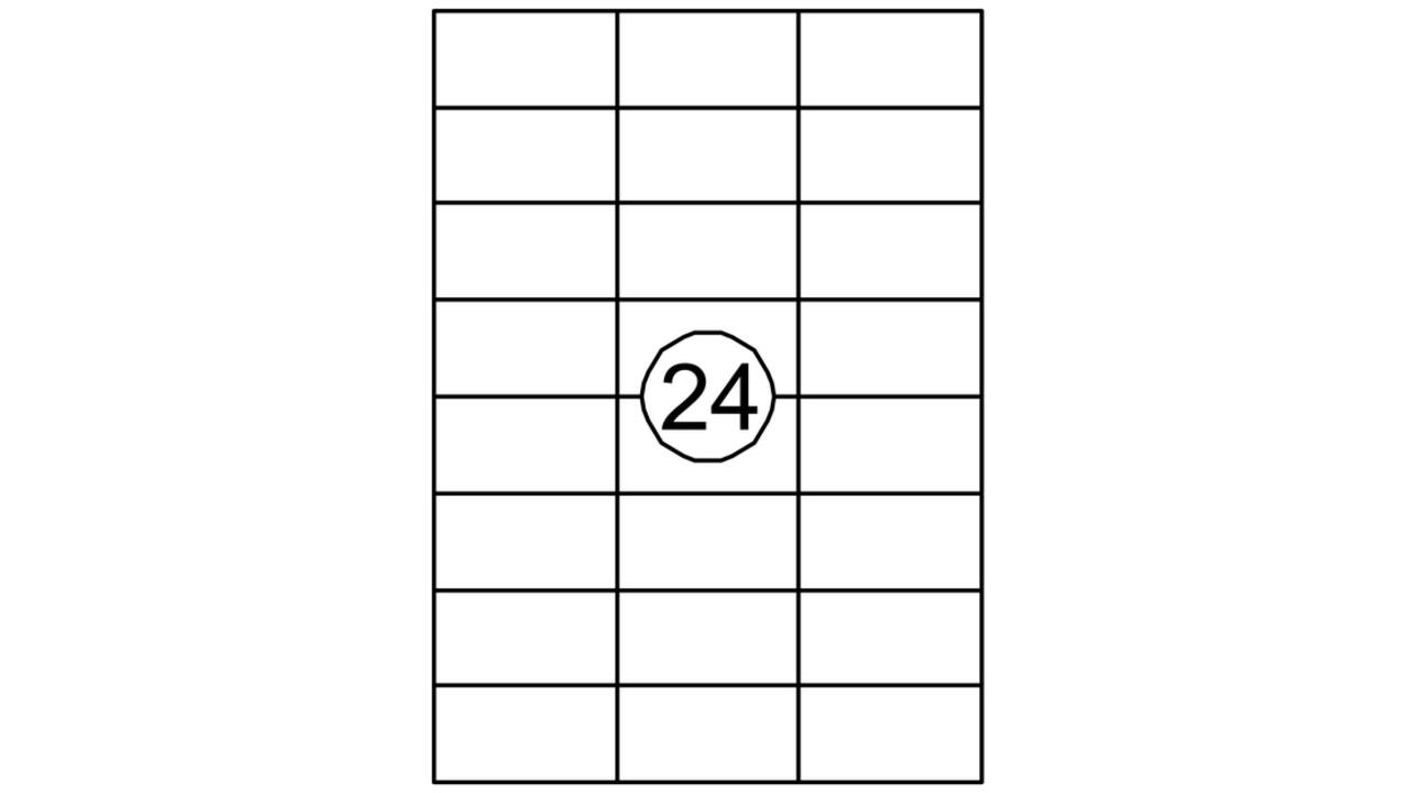 Etiket Avery DP247-100 70x37mm wit 2400stuks