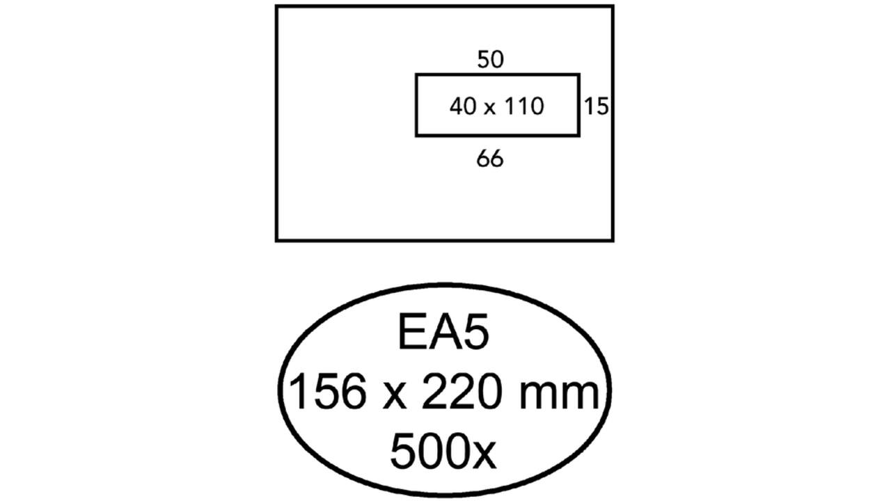 Envelop Quantore 156x220mm venster 4x11cm rechts 500stuks