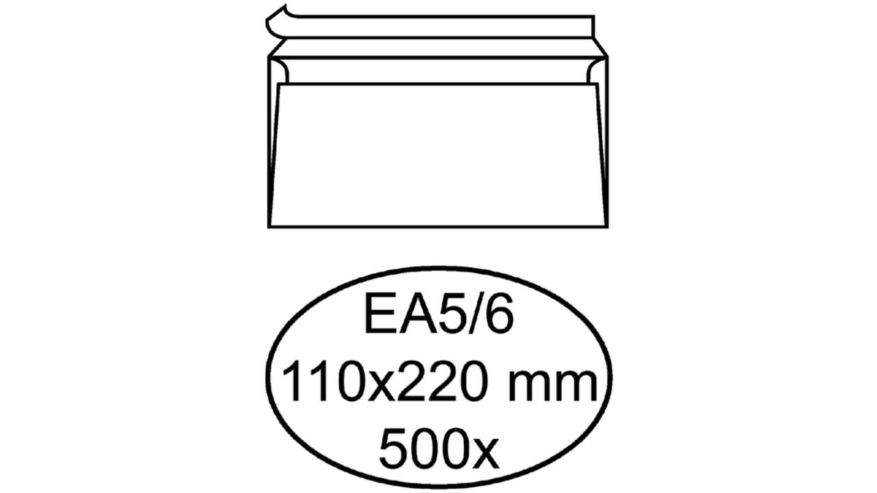 Envelop Quantore bank EA5/6 110x220mm zelfklevend wit 500st.