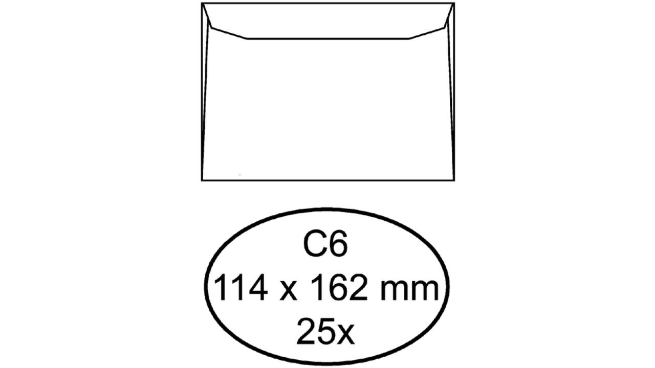Envelop Quantore bank C6 114x162mm wit 25stuks