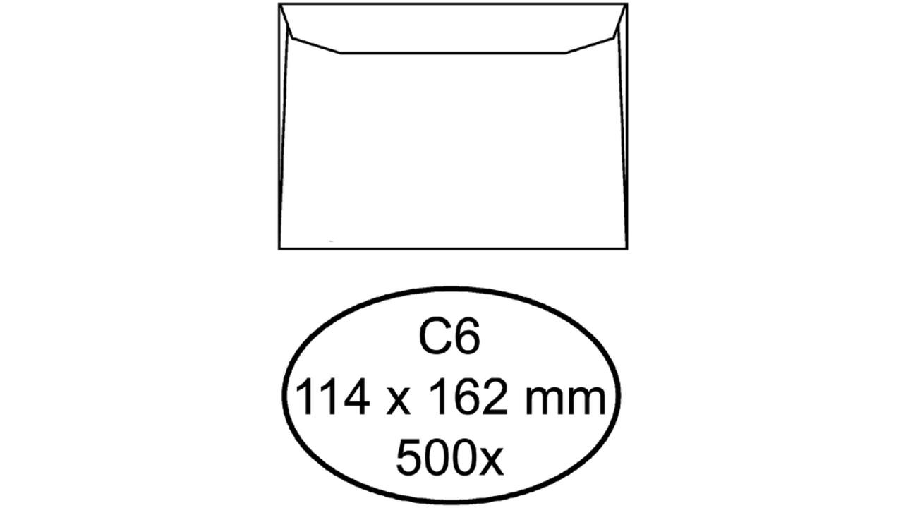 Envelop Quantore bank C6 114x162mm wit 500stuks