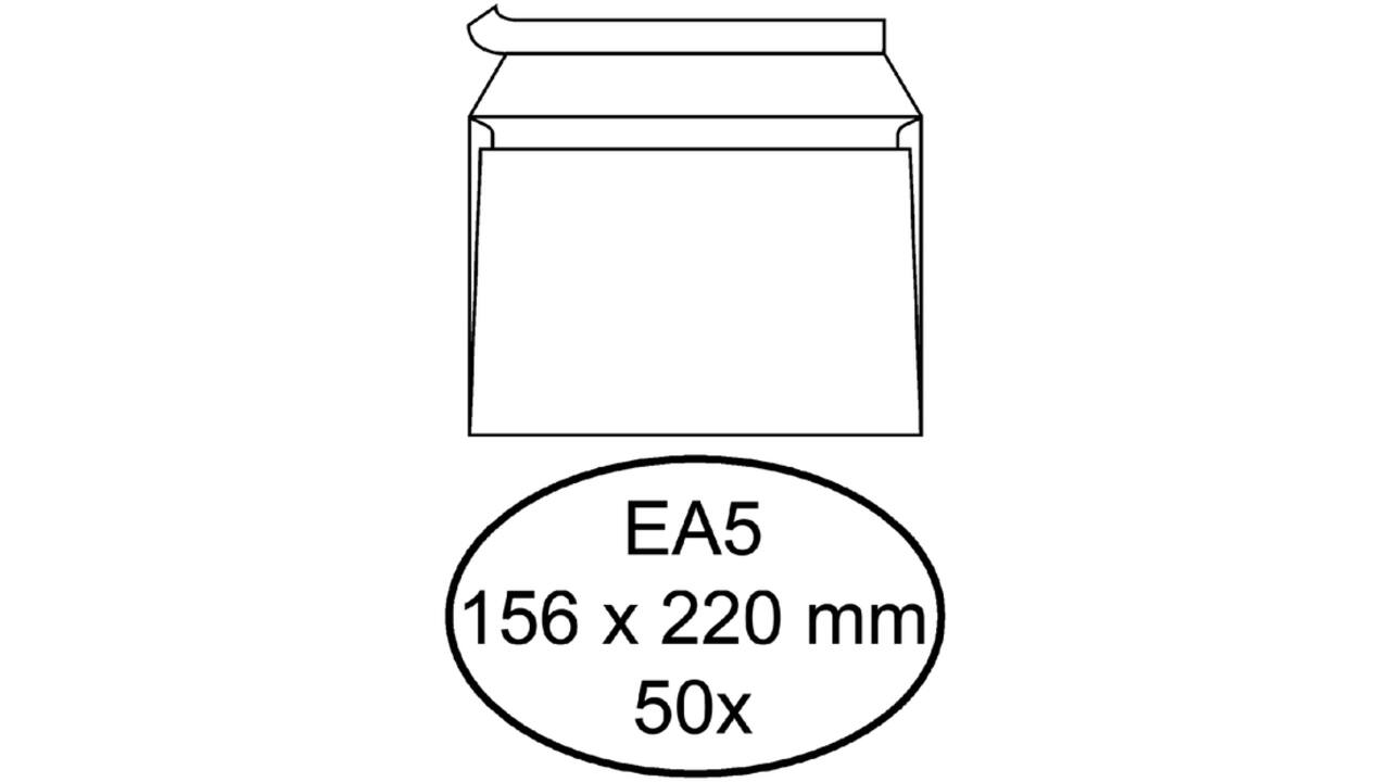 Envelop Hermes bank EA5 156x220mm zelfklevend wit pak à 50 stuks