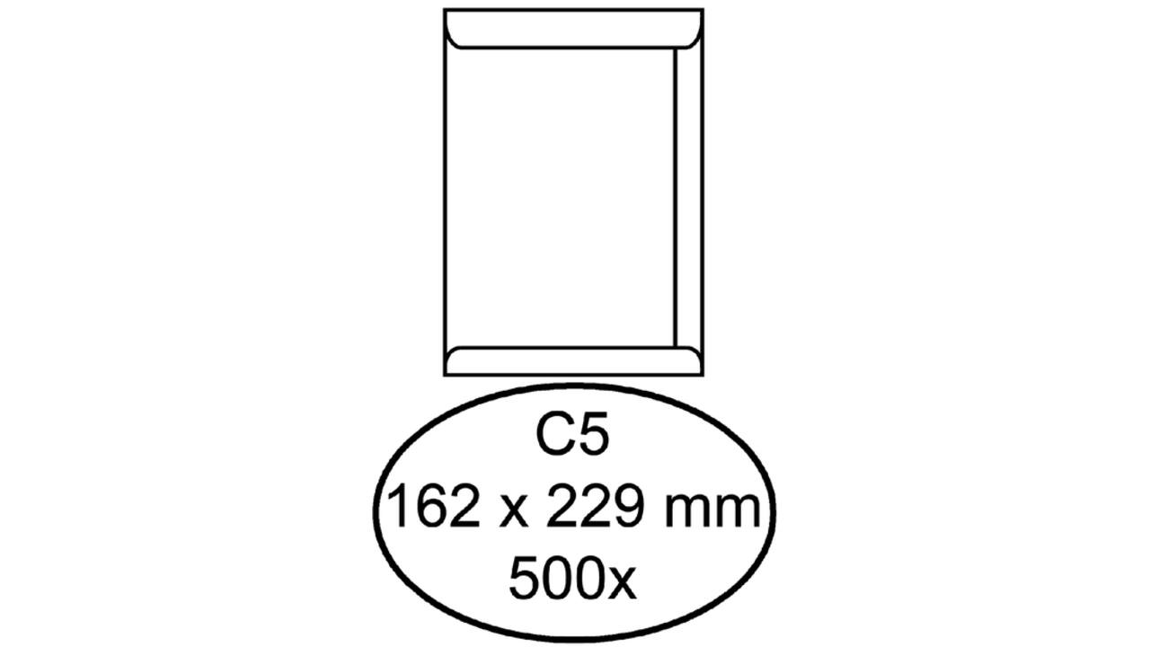 Envelop Quantore akte C5 162x229mm wit 500stuks