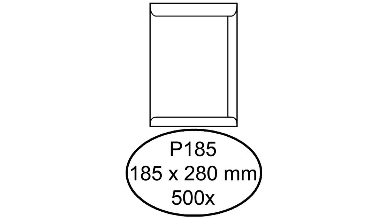 Envelop Quantore akte P185 185x280mm wit 500stuks