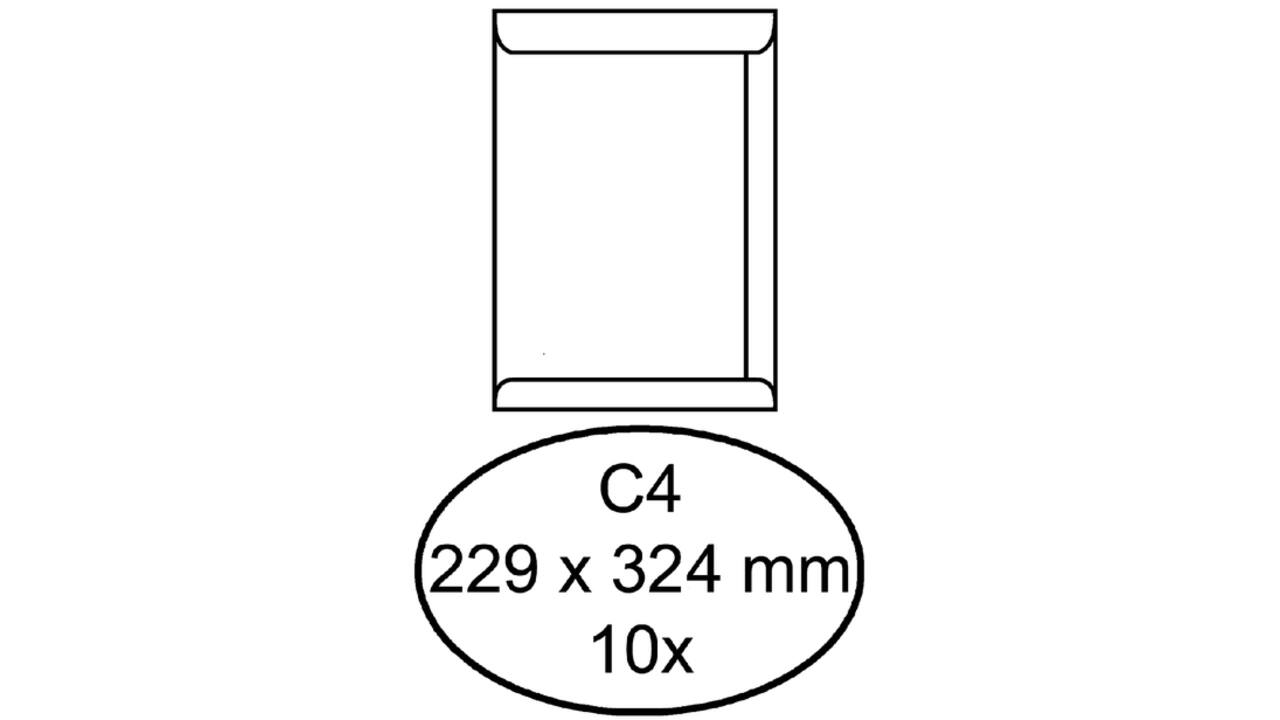 Envelop Quantore akte C4 229x324mm zelfklevend wit 10stuks