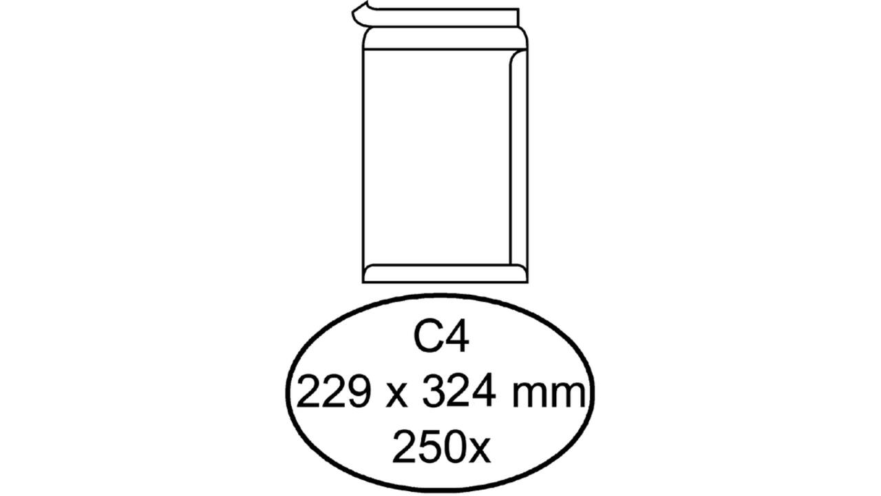 Envelop Quantore akte C4 229x324mm zelfklevend wit 250stuks