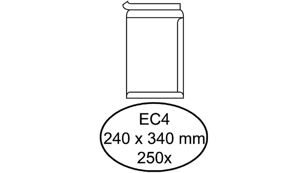 Envelop Hermes akte EC4 240x340mm zelfklevend wit doos à 250 stuks
