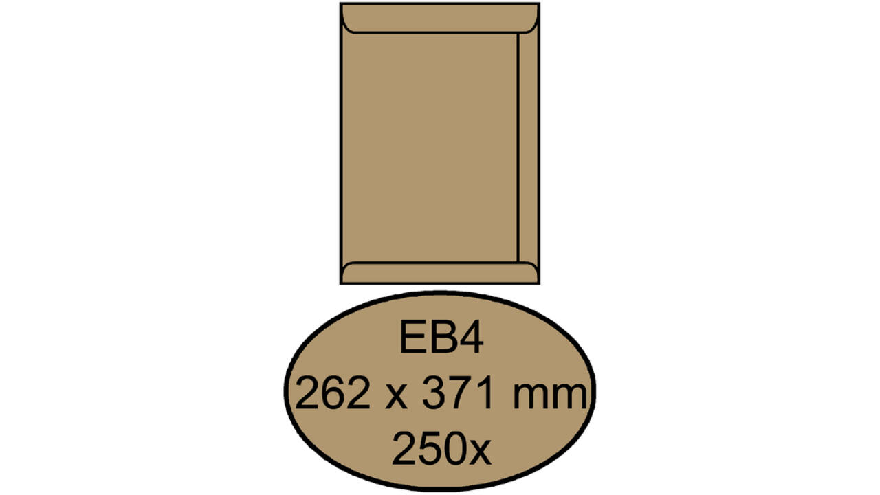 Envelop Quantore akte EB4 262x371mm bruinkraft 250stuks