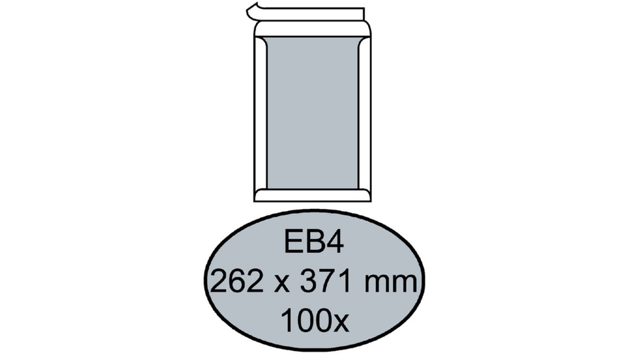 Envelop Quantore bordrug EB4 262x371mm zelfkl. wit 100stuks