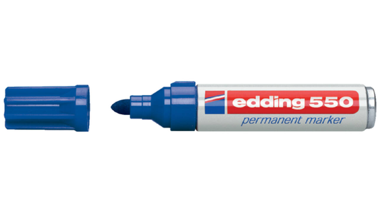 Viltstift edding 550 rond 3-4mm blauw