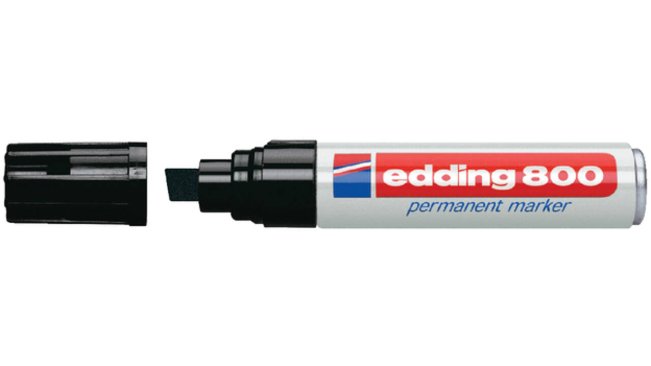 Viltstift edding 800 schuin 4-12mm zwart