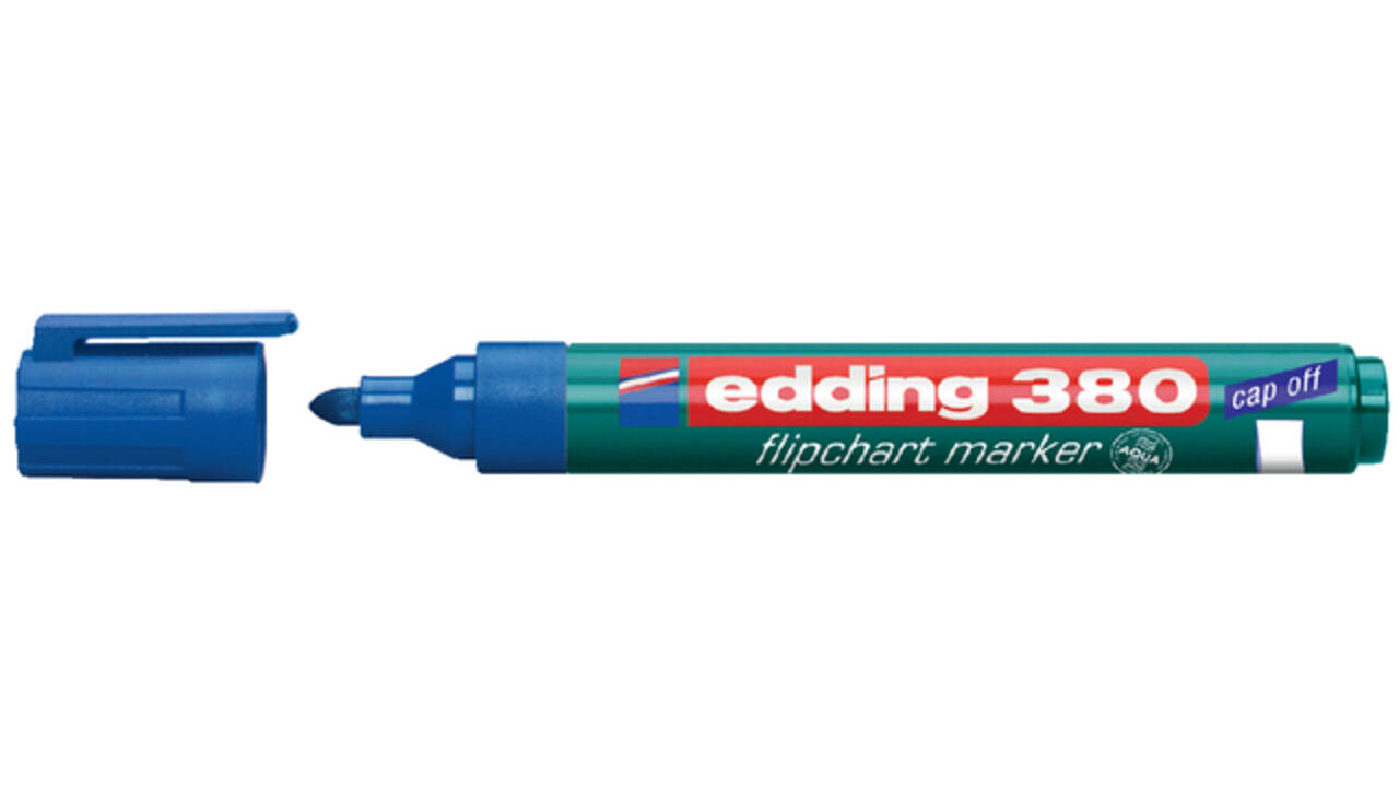 Viltstift edding 380 flipover rond 1.5-3mm blauw