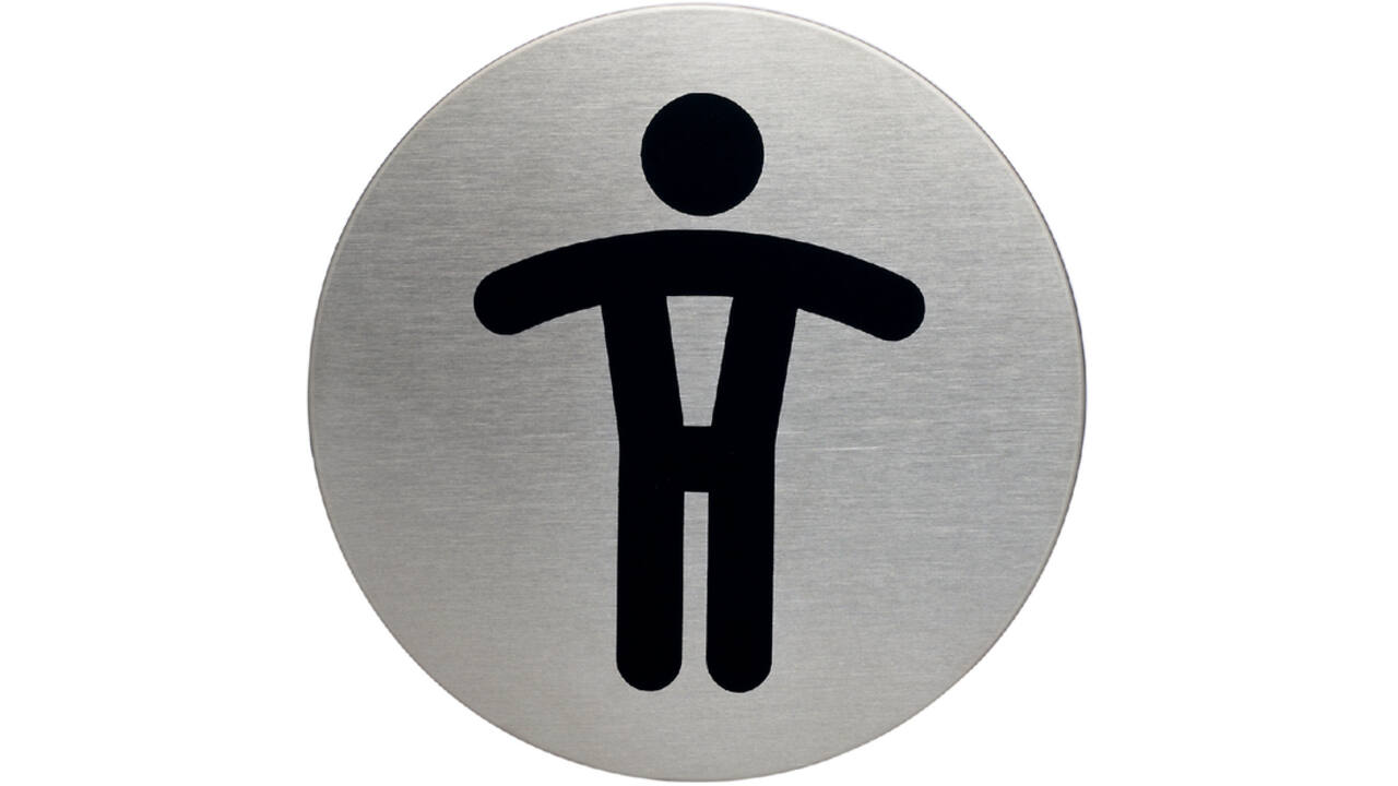 Infobord pictogram Durable 4905 wc heren rond 83Mm