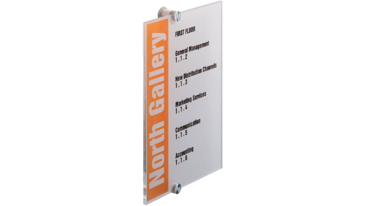 Deurbordje Durable crystal sign 4825 210x297mm