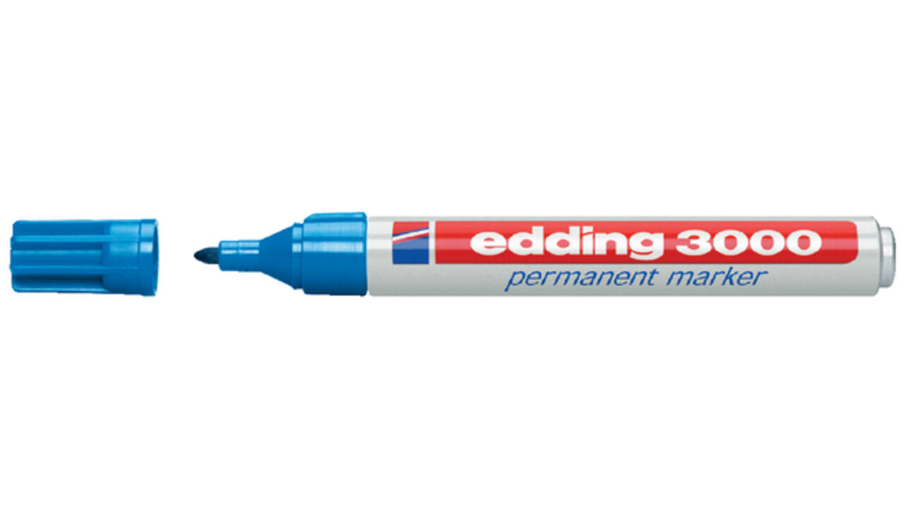 Viltstift edding 3000 rond 1.5-3mm lichtblauw