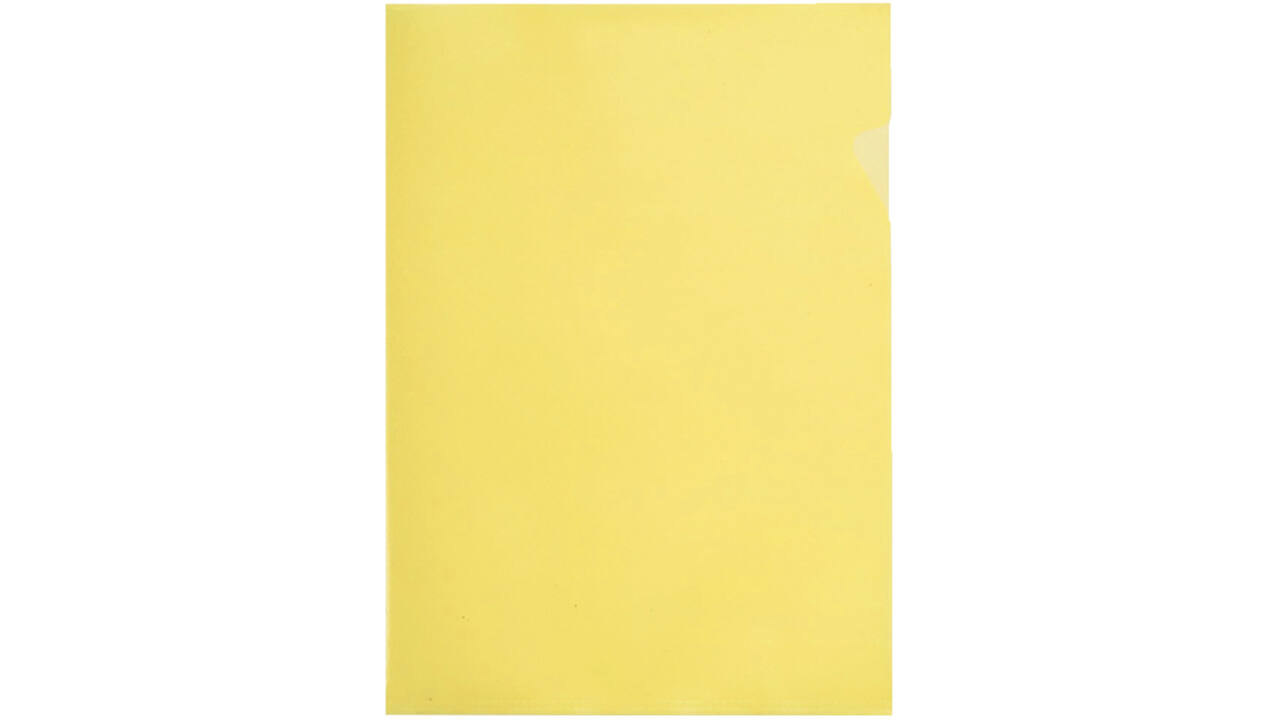 Insteekmap L-model Quantore A4 PP 0.12mm geel 25 stuks