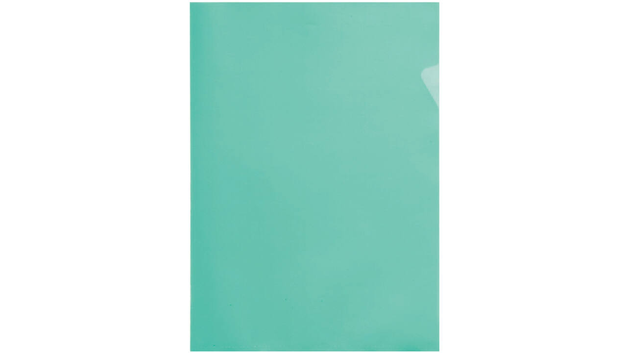 Insteekmap L-model Quantore A4 PP 0.12mm groen 25 stuks