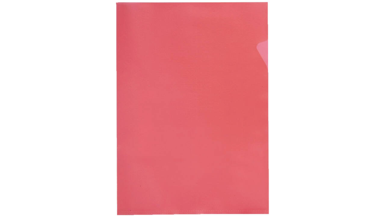 Insteekmap L-model Quantore A4 PP 0.12mm rood 25 stuks