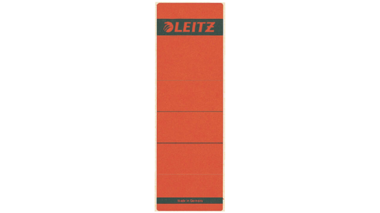 Rugetiket Leitz breed/kort 62x192mm zelfklevend rood