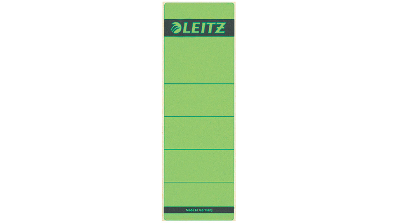 Rugetiket Leitz breed/kort 62x192mm zelfklevend groen