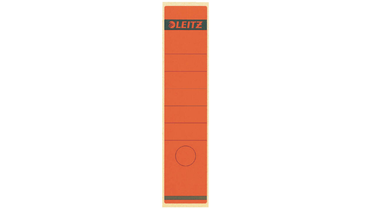 Rugetiket Leitz breed/lang 62x285mm zelfklevend rood