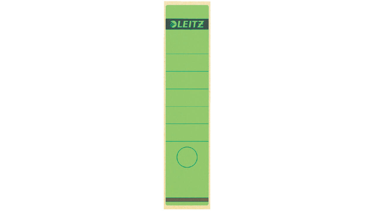 Rugetiket Leitz breed/lang 62x285mm zelfklevend groen