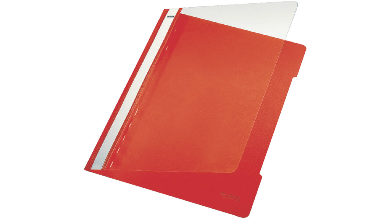 Snelhechter Leitz Standaard A4 gerecycled PP rood