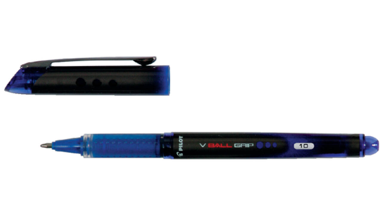 Rollerpen PILOT V-Ball grip breed blauw