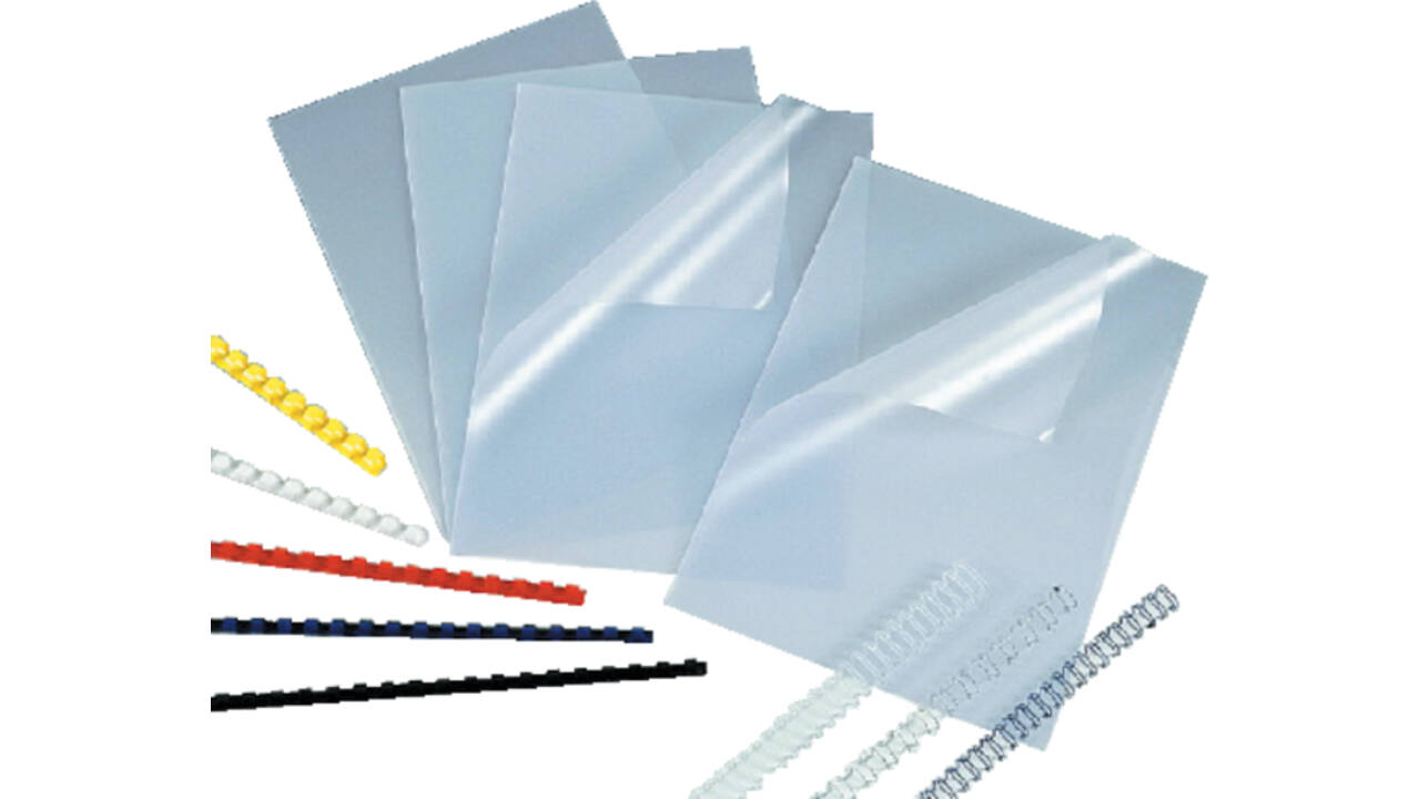Voorblad GBC A4 PVC 200micron transparant 100stuks