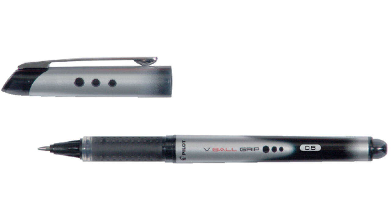 Rollerpen PILOT V-Ball Grip fijn zwart