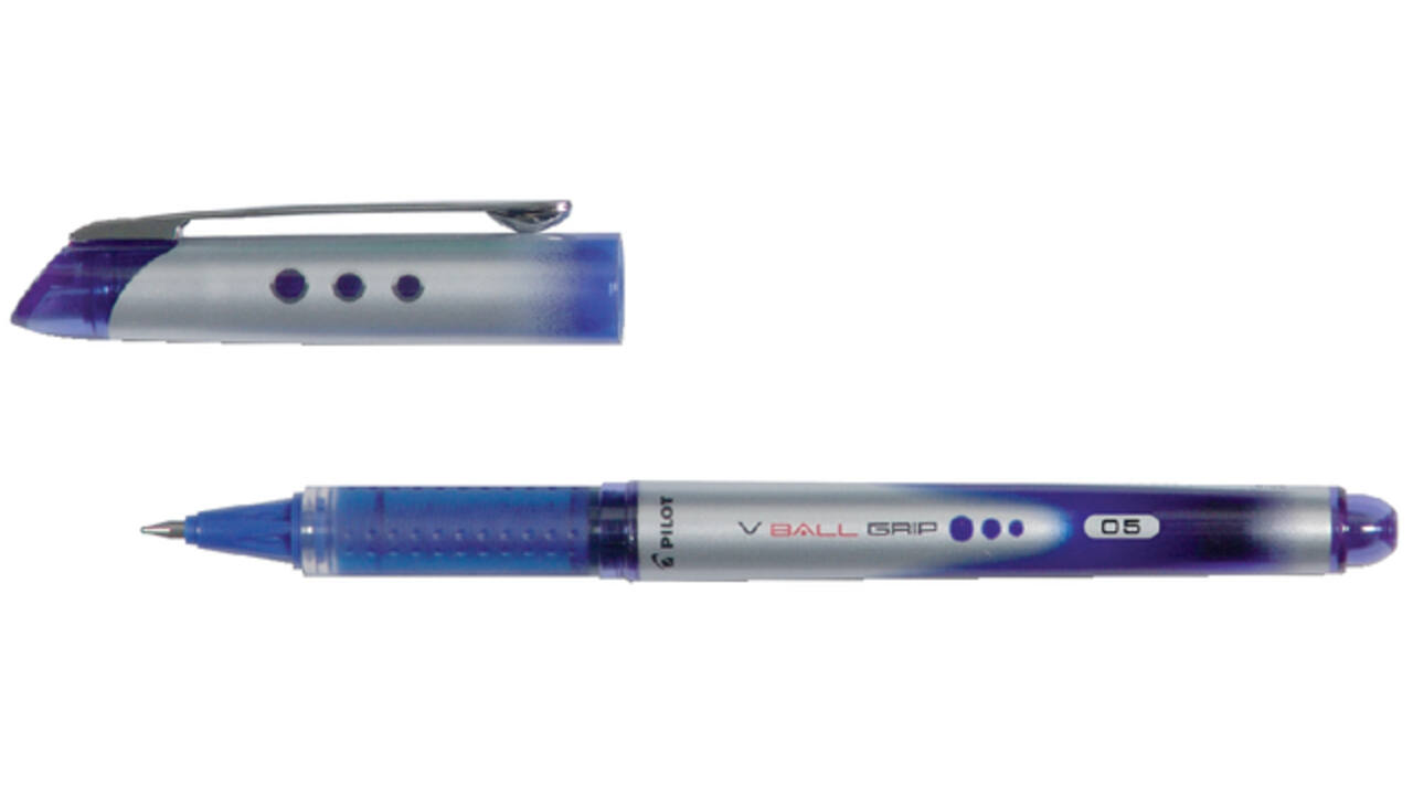 Rollerpen PILOT V-Ball Grip fijn blauw