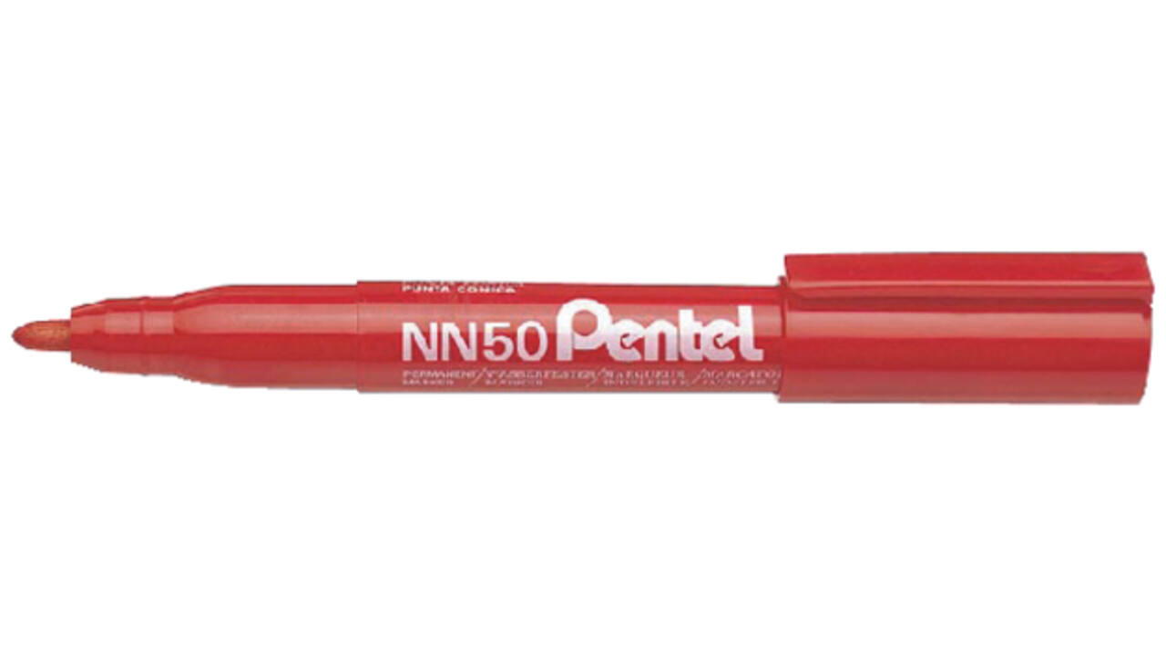 Viltstift Pentel NN50 rond 1.3-3mm rood