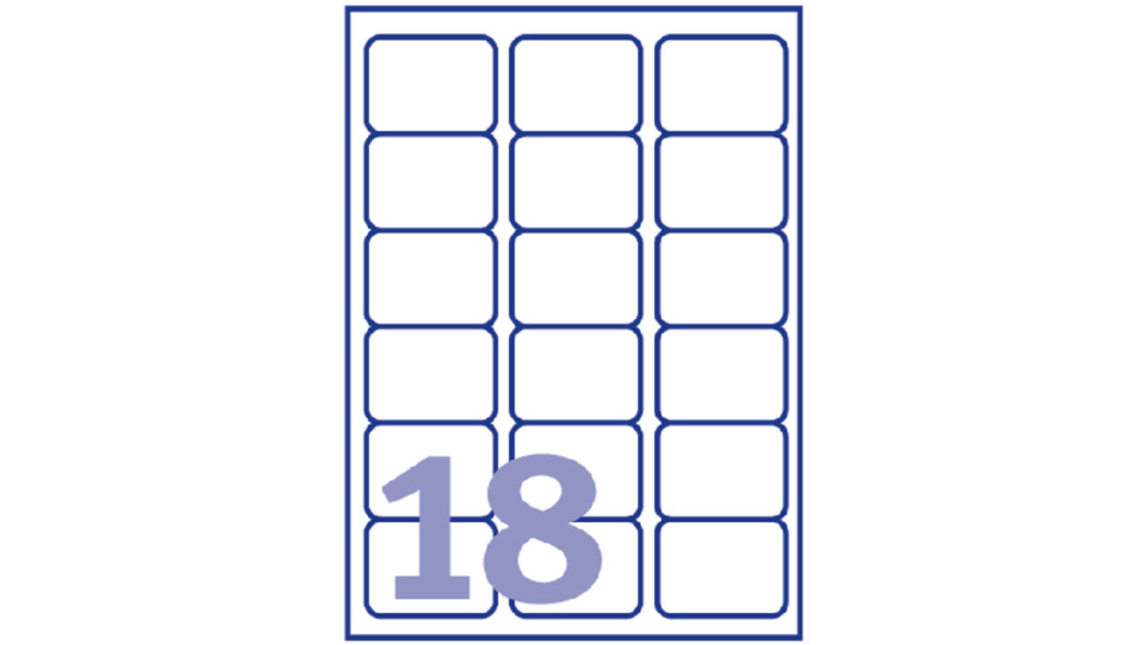 Etiket Avery J8161-10 63.5x46.6mm wit 180stuks