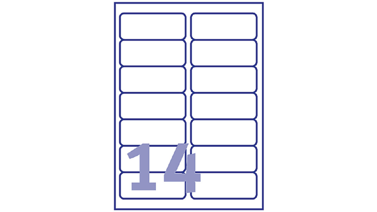 Etiket Avery L7163-40 99.1x38.1mm wit 560stuks