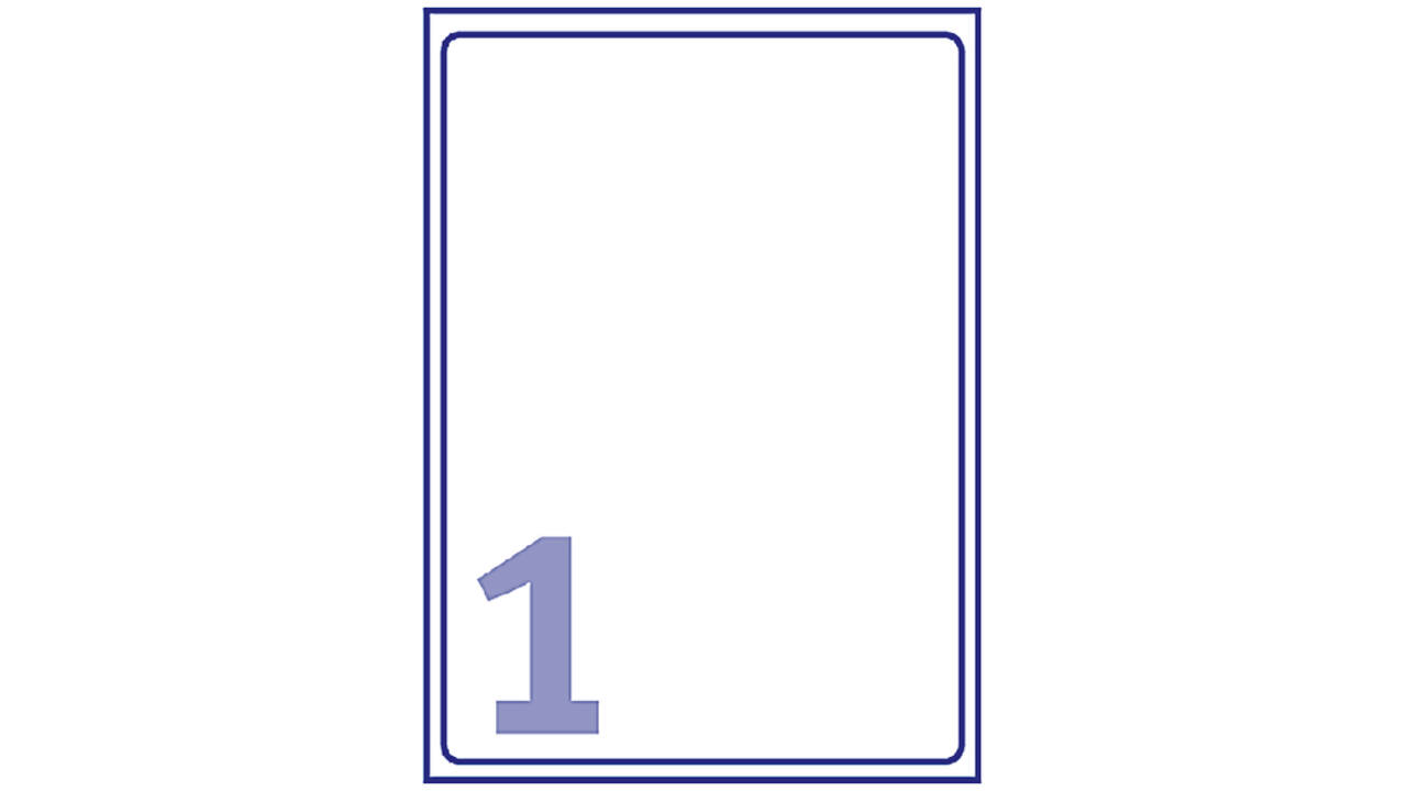 Etiket Avery J8567-25 210x297mm A4 transparant 25stuks