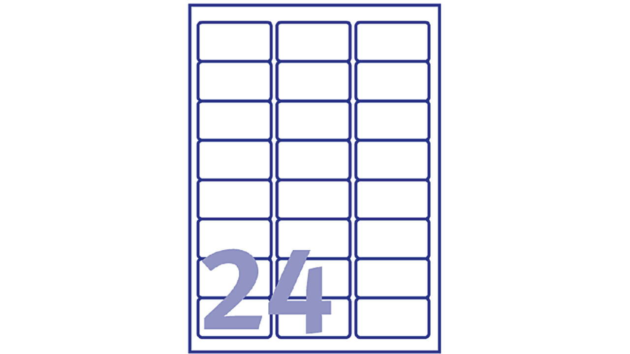 Etiket Avery J8159-10 63.5x33.9mm wit 240stuks