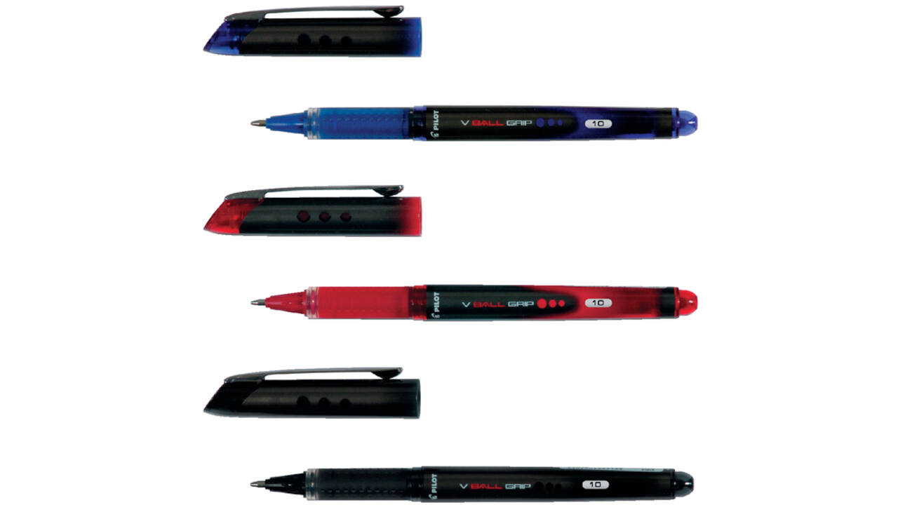 Rollerpen PILOT V-Ball grip breed zwart