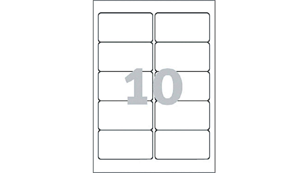 Etiket Avery Zweckform L4744REV-25 96x50.8mm afneembaar wit 250stuks