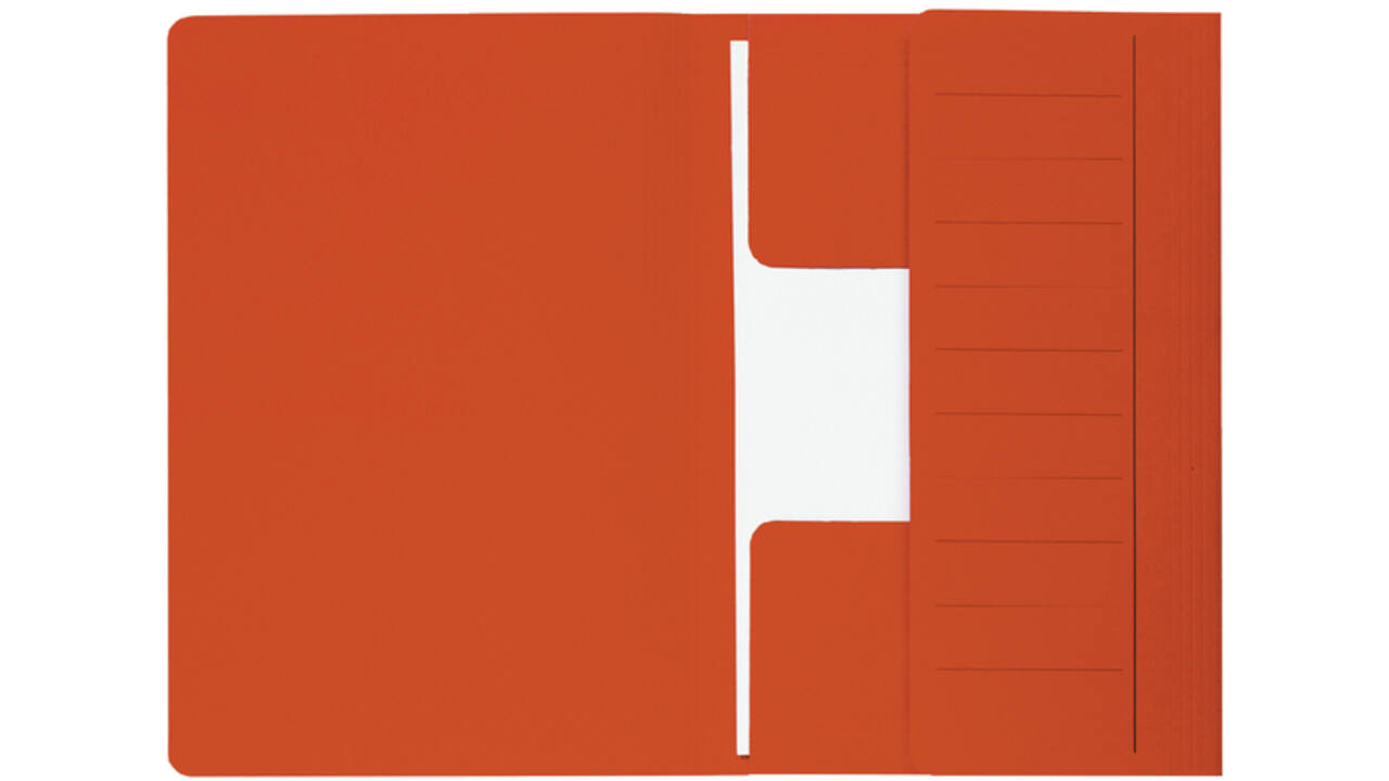Dossiermap Djois Secolor Mammoet folio 3 kleppen 250gr recycled rood 10 stuks