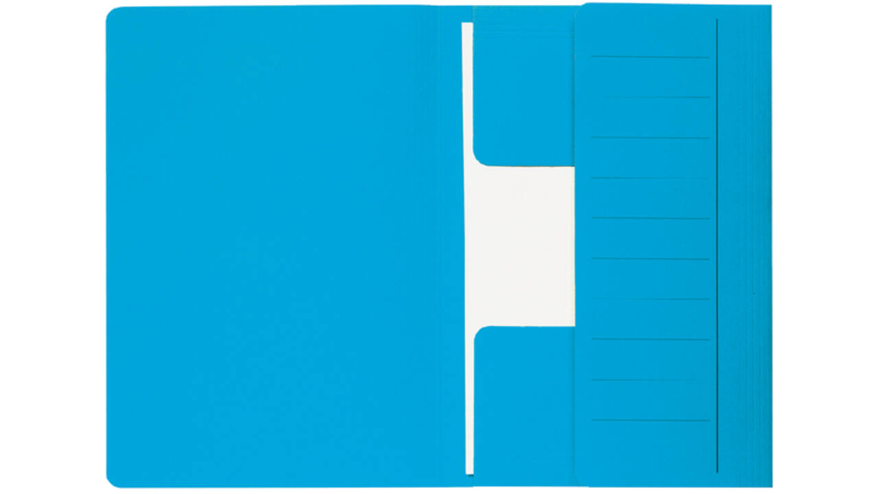 Dossiermap Djois Secolor Mammoet folio 3 kleppen 250gr recycled blauw