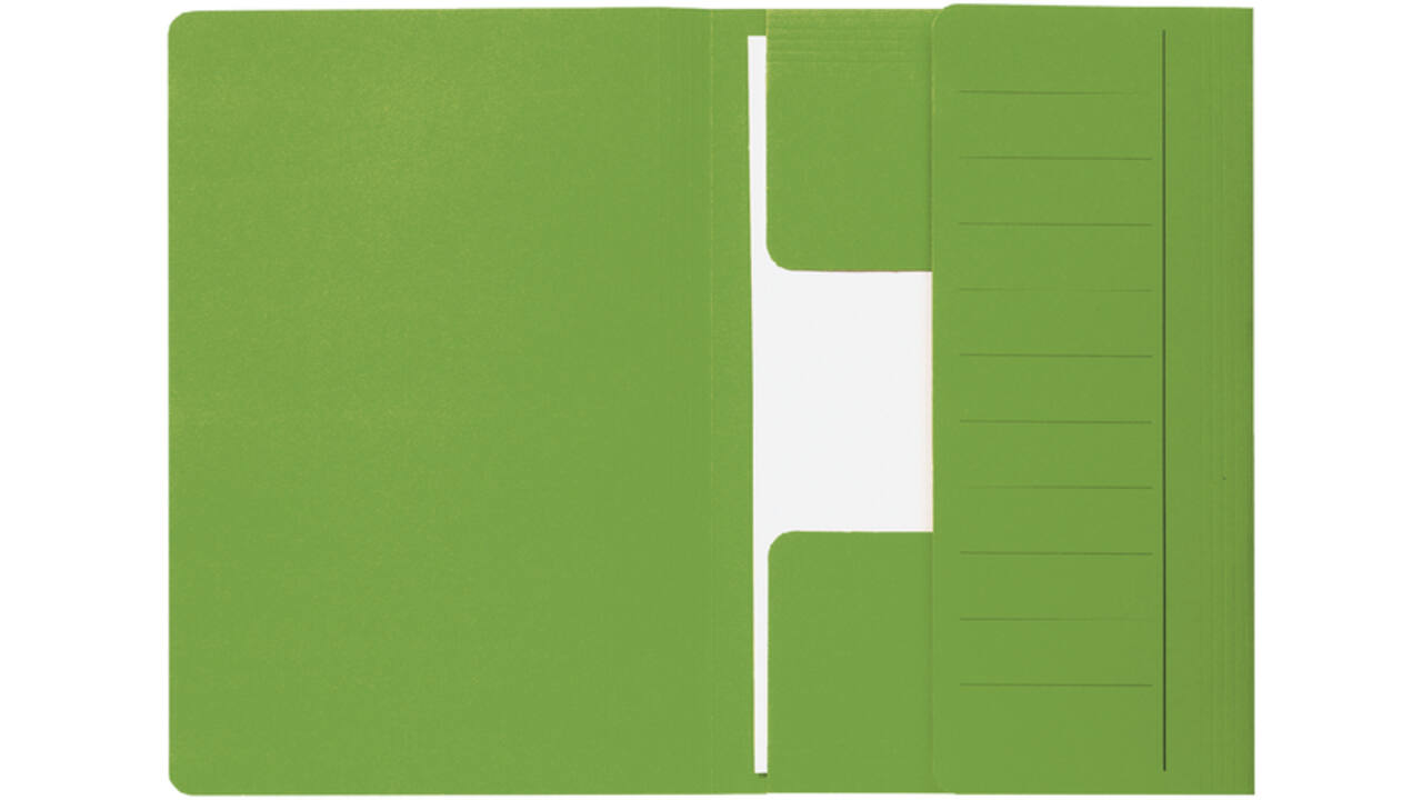 Dossiermap Djois Secolor Mammoet folio 3 kleppen 250gr recycled groen 50 stuks