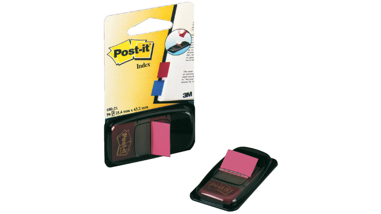 Indextabs Post-it 680 25.4x43.2mm felroze 50 tabs