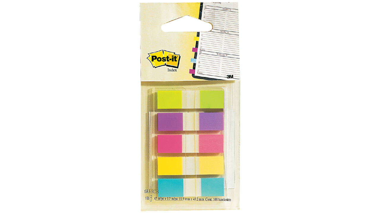 Indextabs Post-it 6835 11.9x43.1mm assorti 100 tabs