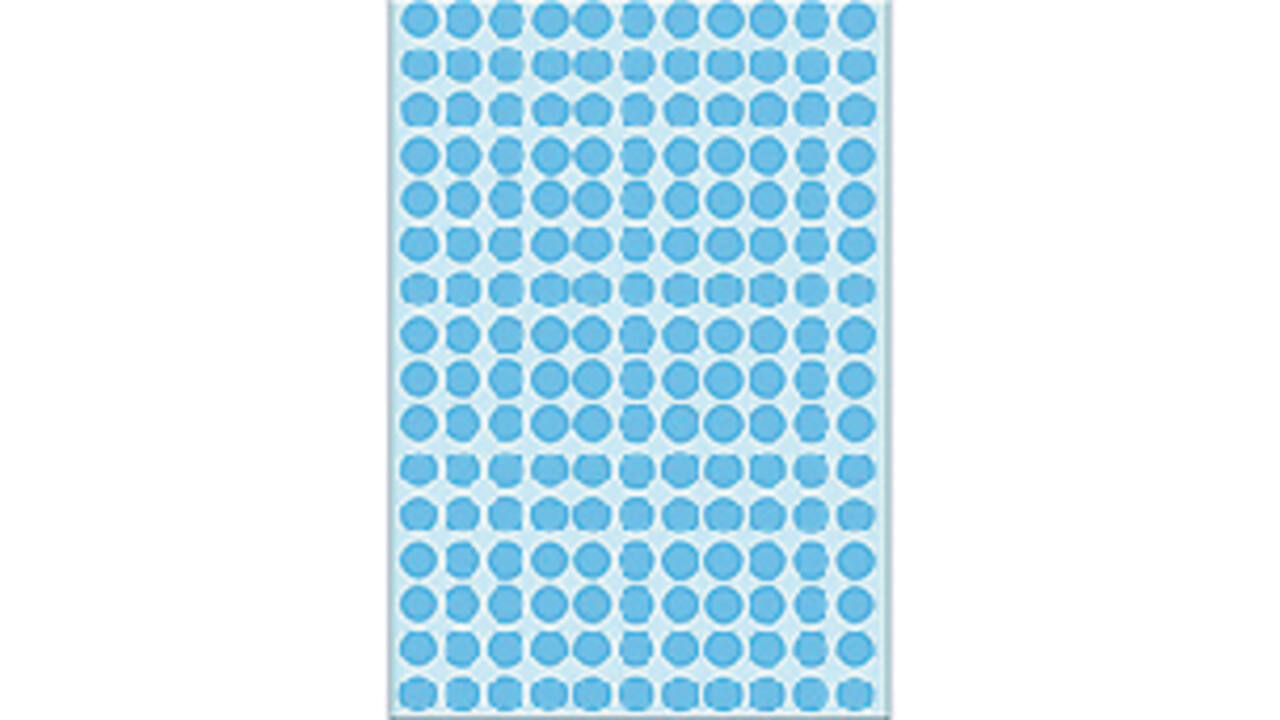 Etiket HERMA 2213 rond 8mm blauw 5632stuks