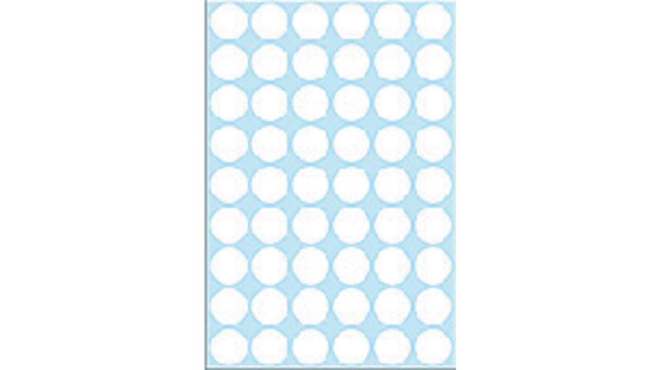 Etiket HERMA 2240 rond 16mm wit 1728stuks