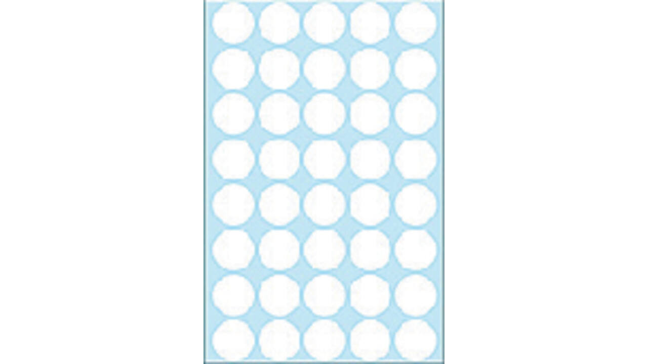 Etiket HERMA 2250 rond 19mm wit 1280stuks