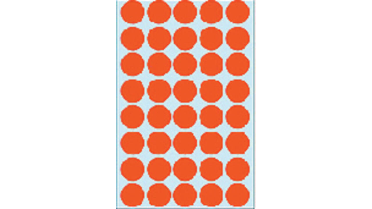 Etiket HERMA 2252 rond 19mm rood 1280stuks