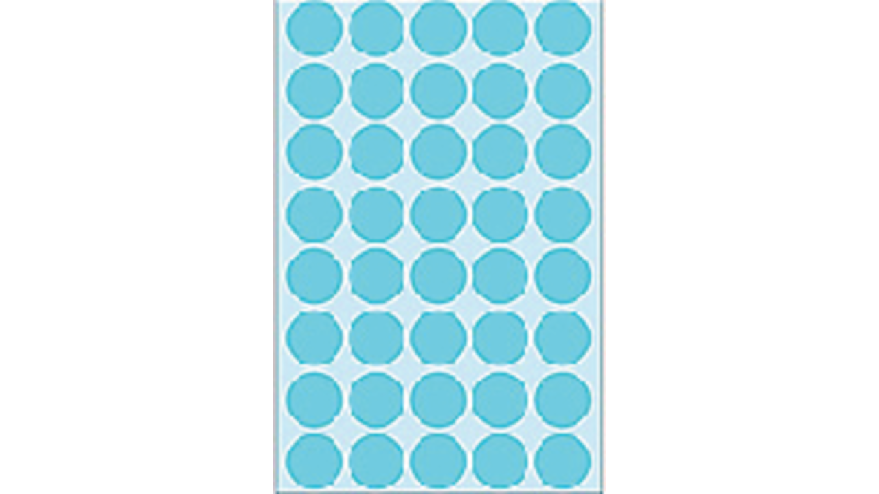 Etiket HERMA 2253 rond 19mm blauw 1280stuks