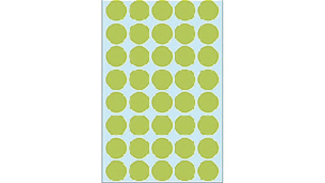 Etiket HERMA 2255 rond 19mm groen 1280stuks