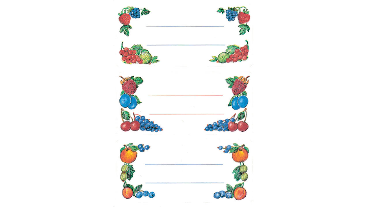 Etiket HERMA 3784 keuken fruit